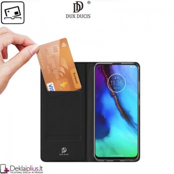Dux Ducis dirbtinės odos atverčiamas dėklas - juodas (Motorola Moto G Pro)